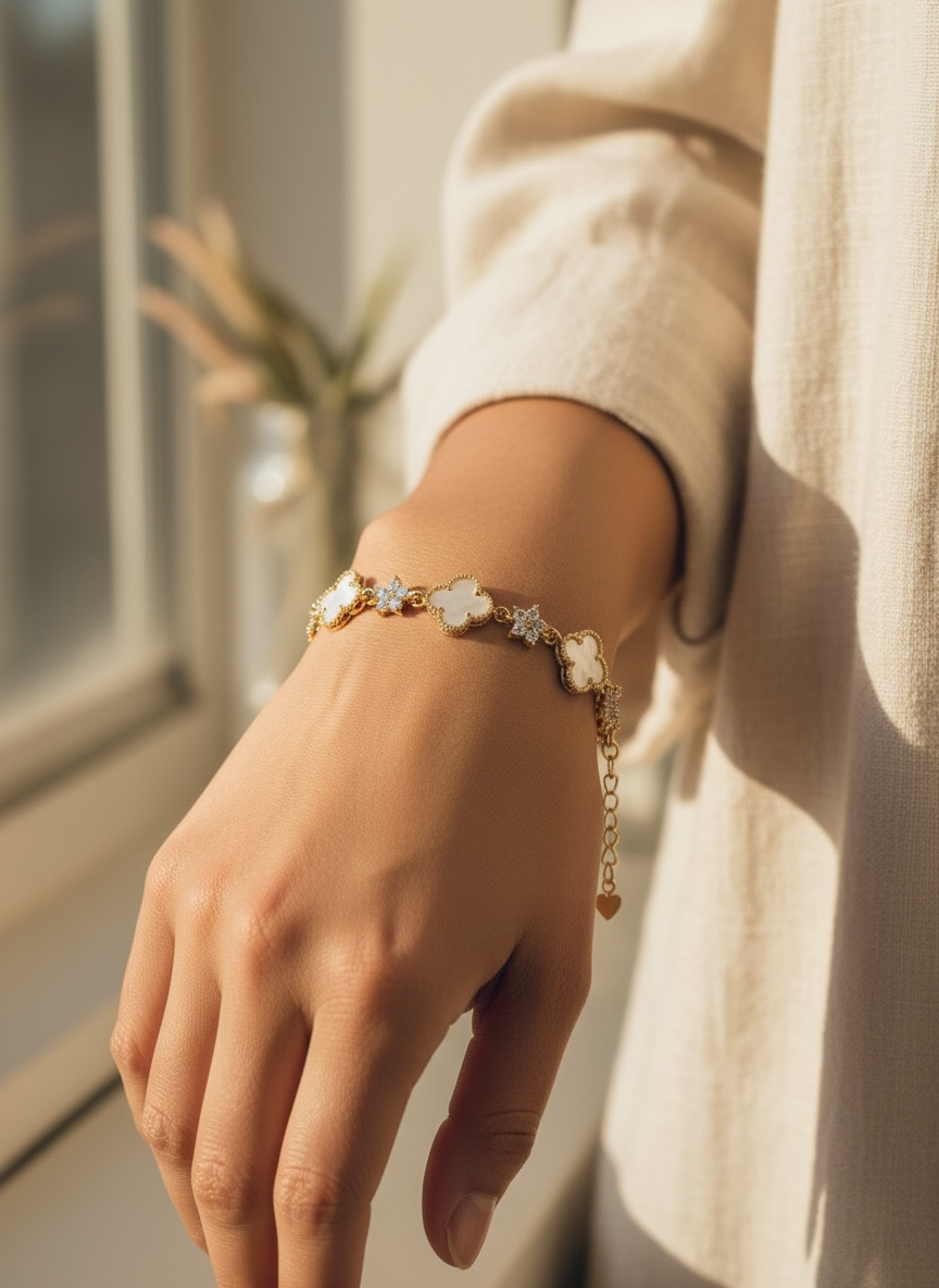 Classic Crystal Clover Bracelet