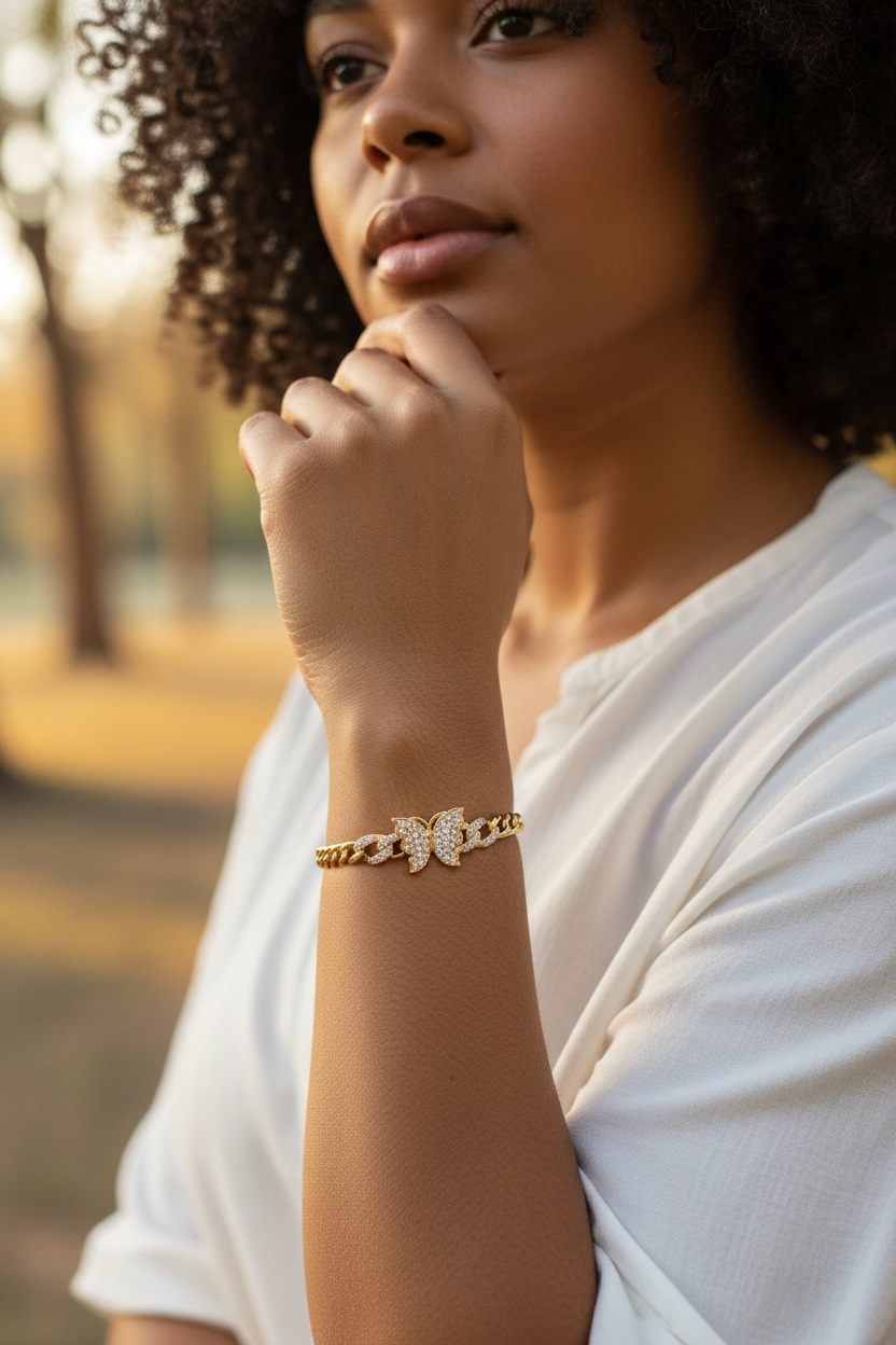 Golden Butterfly Bracelet 🦋✨