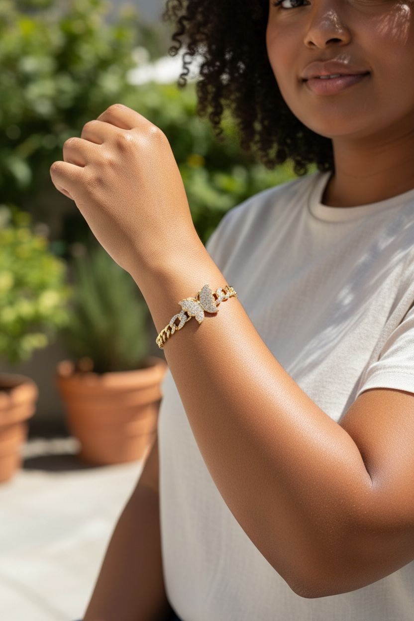 Golden Butterfly Bracelet 🦋✨