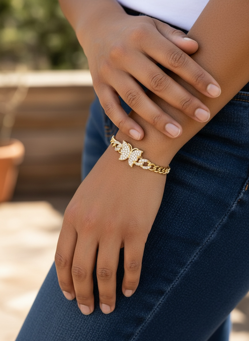 Golden Butterfly Bracelet 🦋✨